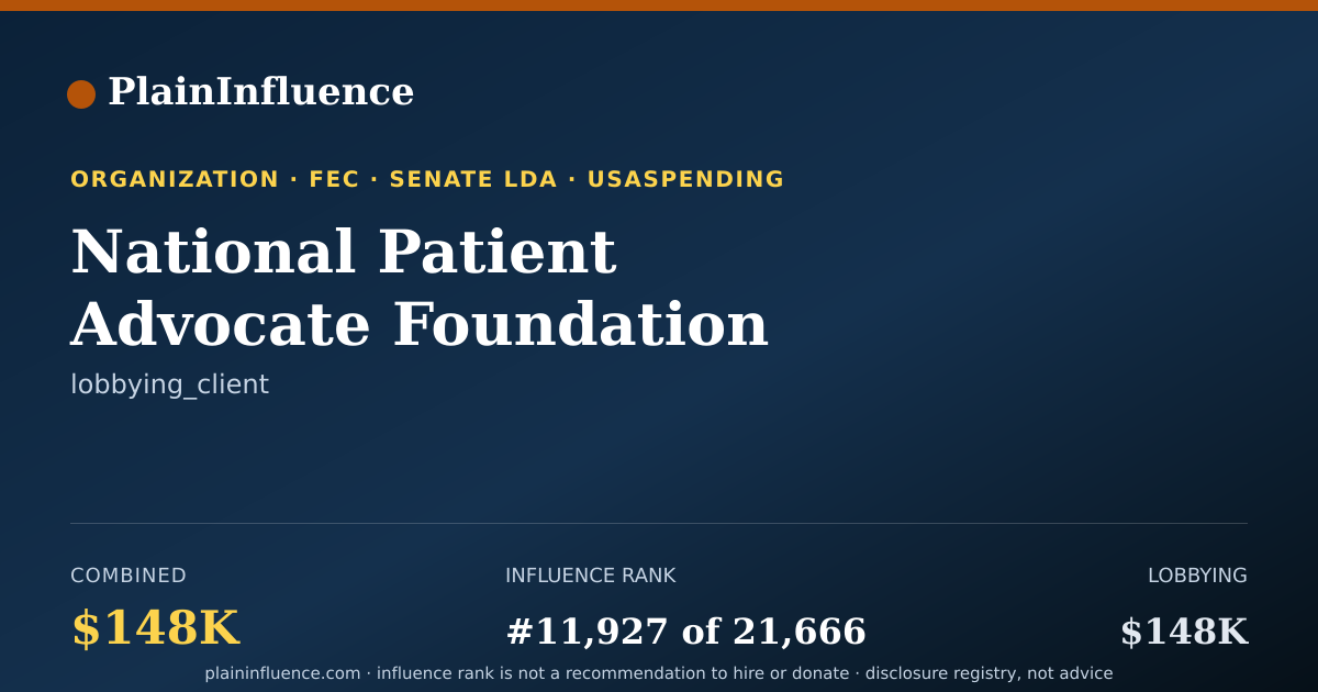Shareable card for National Patient Advocate Foundation