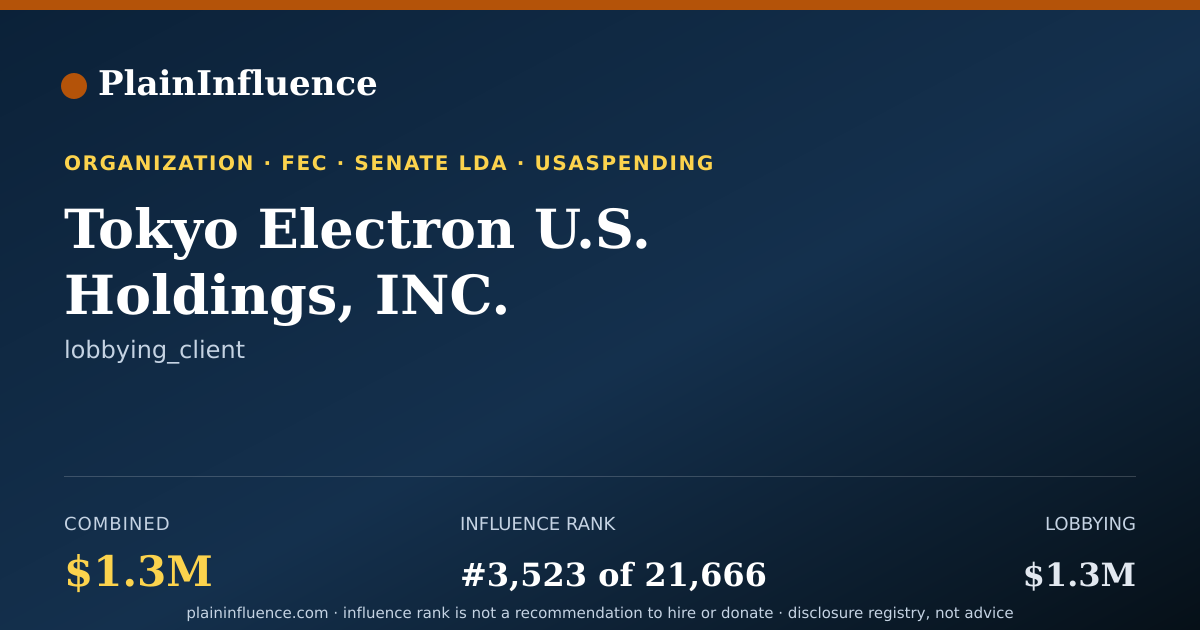 Shareable card for Tokyo Electron U.S. Holdings, INC.