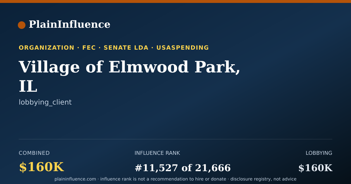 Shareable card for Village of Elmwood Park, IL
