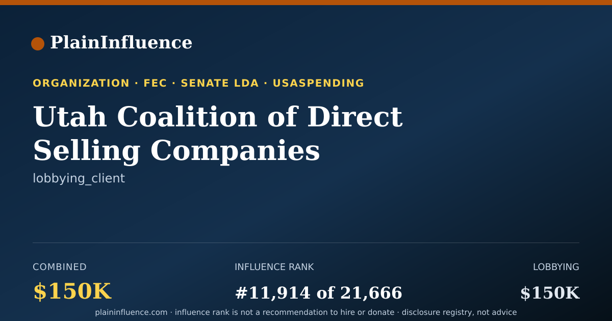 Shareable card for Utah Coalition of Direct Selling Companies