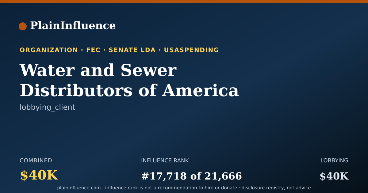 Shareable card for Water and Sewer Distributors of America