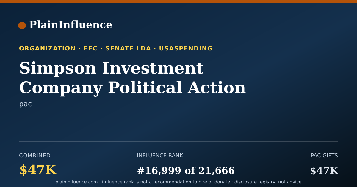 Shareable card for Simpson Investment Company Political Action Committee