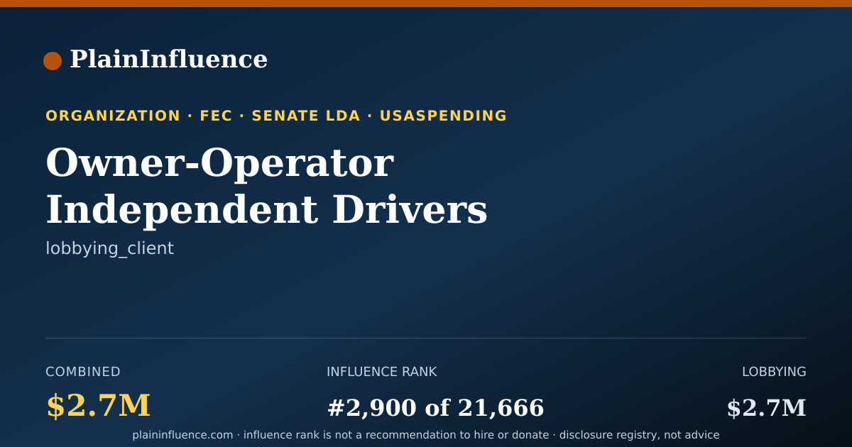 Shareable card for Owner-Operator Independent Drivers Association