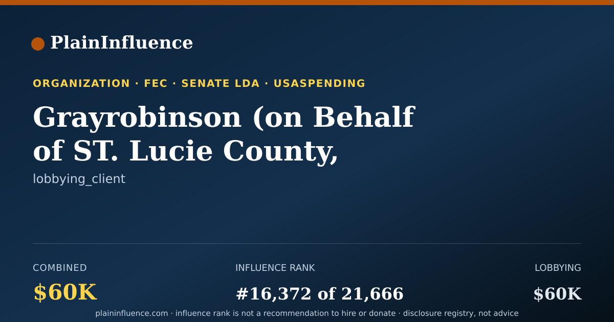 Shareable card for Grayrobinson (on Behalf of ST. Lucie County, Florida)