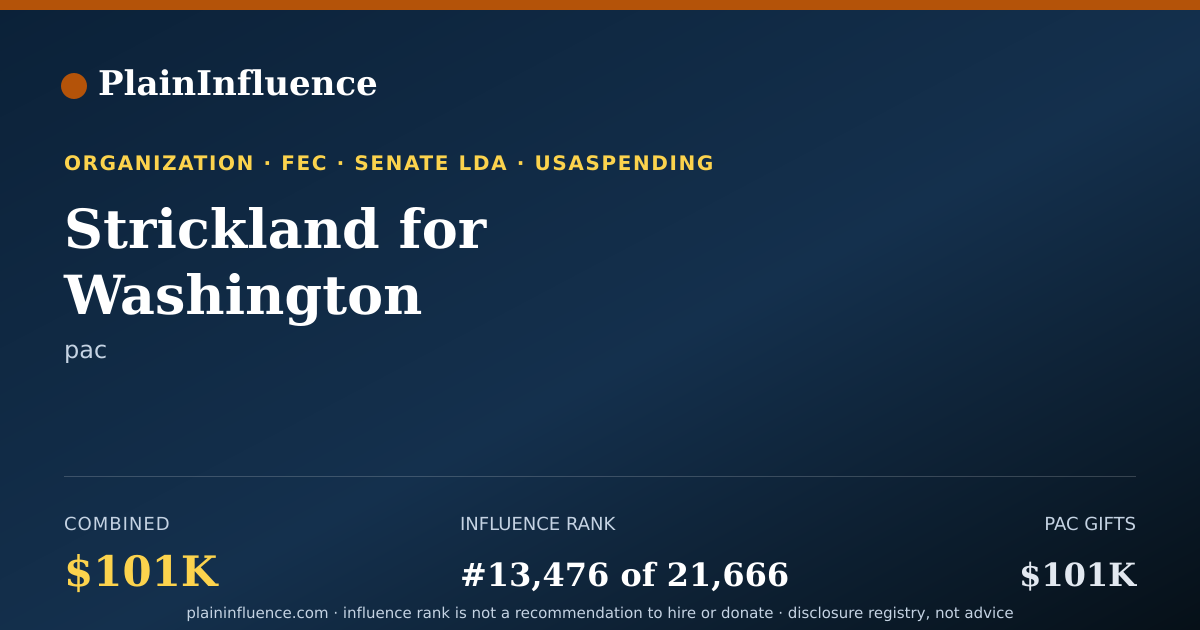 Shareable card for Strickland for Washington