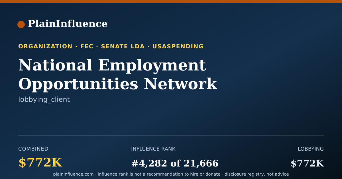 Shareable card for National Employment Opportunities Network