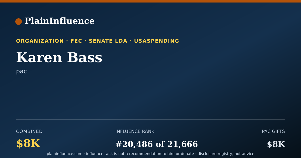 Shareable card for Karen Bass