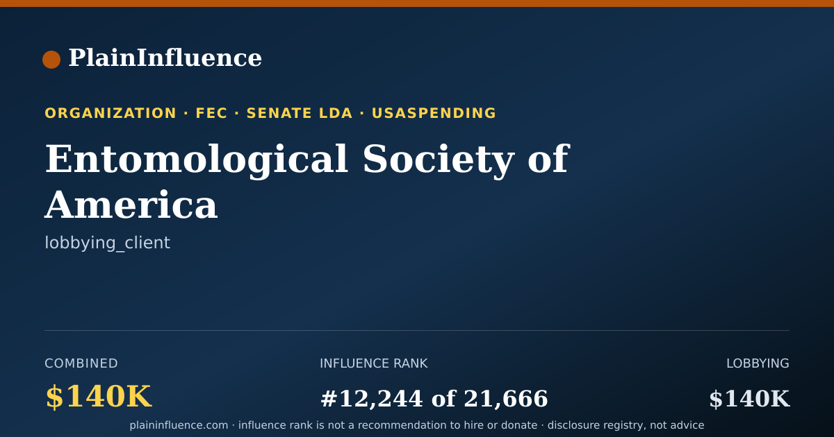 Shareable card for Entomological Society of America