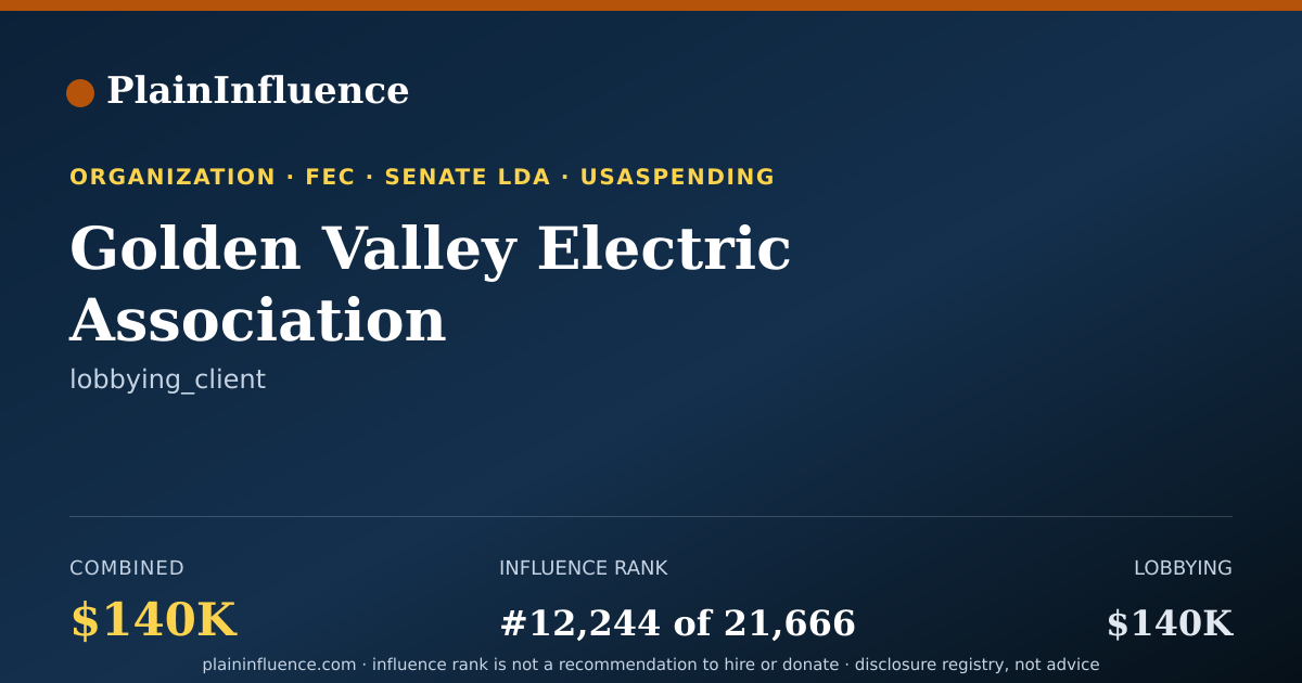 Shareable card for Golden Valley Electric Association