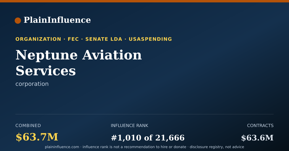 Shareable card for Neptune Aviation Services