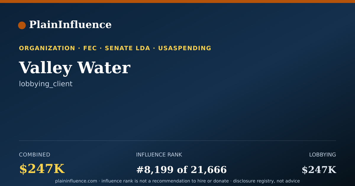 Shareable card for Valley Water