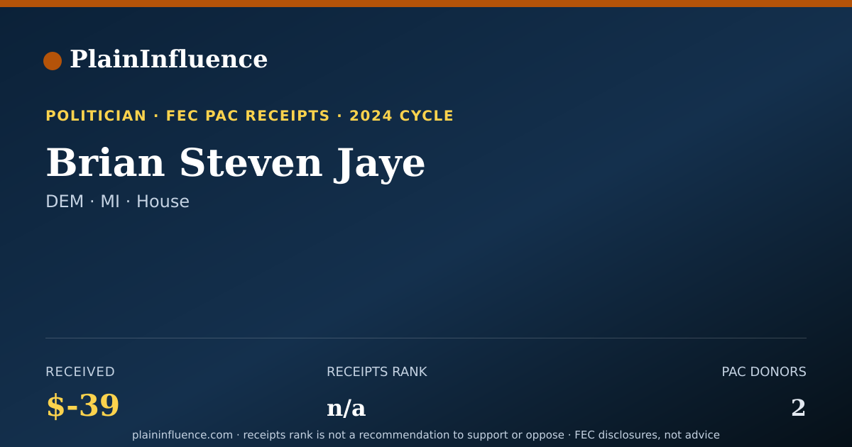 Shareable card for Brian Steven Jaye