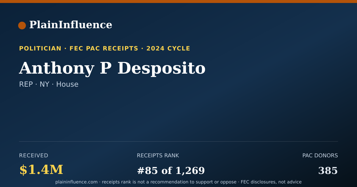 Shareable card for Anthony P Desposito