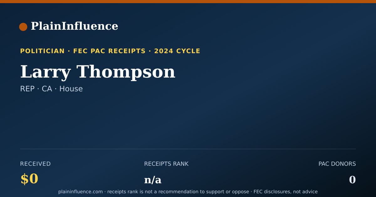 Shareable card for Larry Thompson