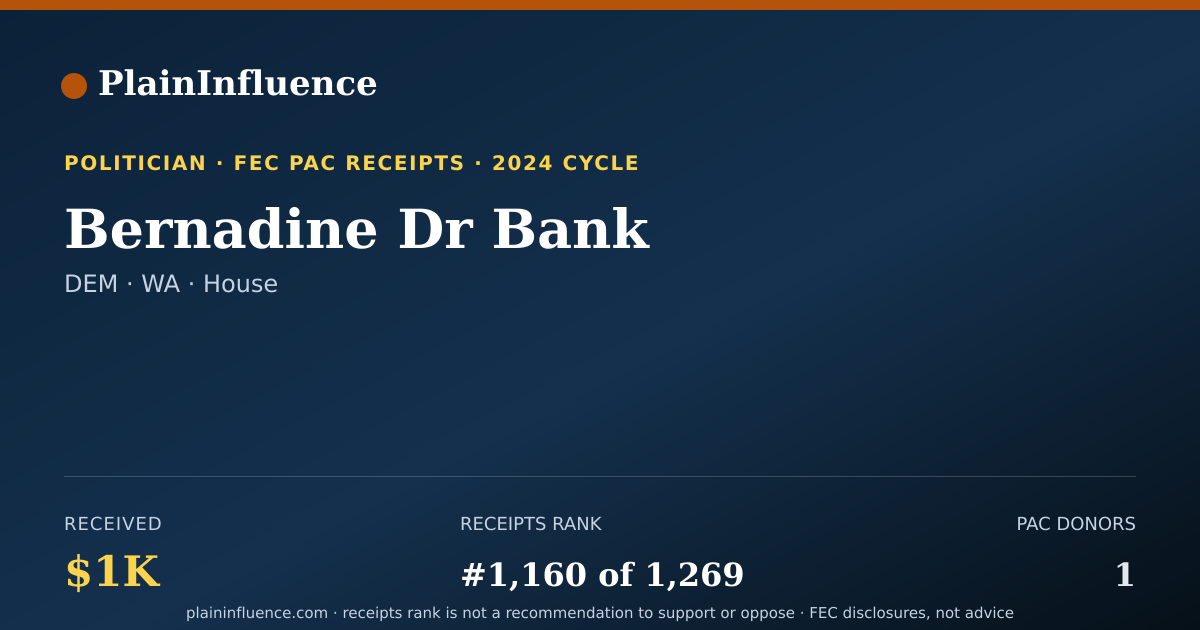 Shareable card for Bernadine Dr Bank