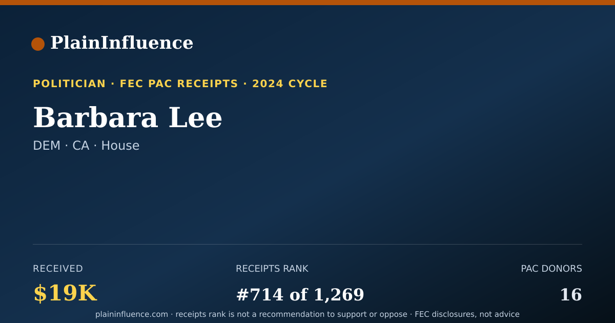 Shareable card for Barbara Lee