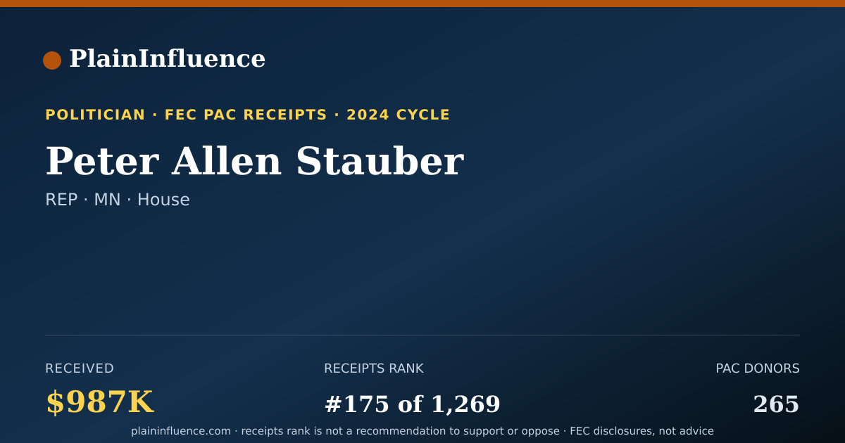 Shareable card for Peter Allen Stauber
