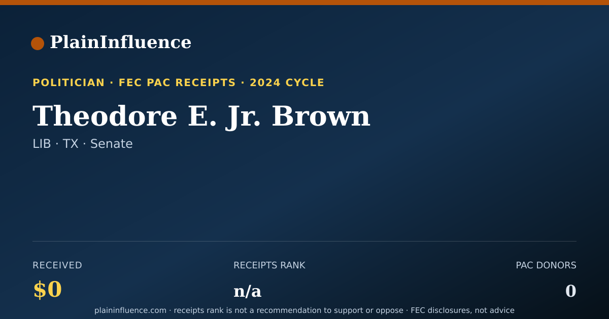Shareable card for Theodore E. Jr. Brown